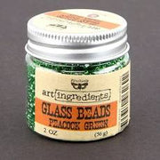 FINNABAIR Art Ingredients - Glass Beads Peacock Green